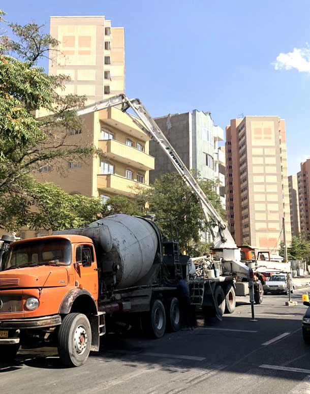 تولید بتن آماده پروژه مسکونی آقای احمدی